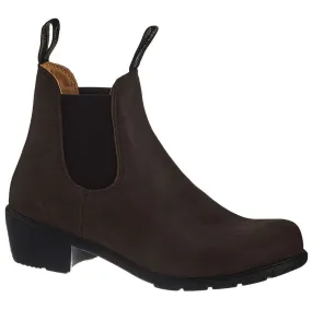 1673 Water-Resistant Leather Unisex Heeled Chelsea Boots