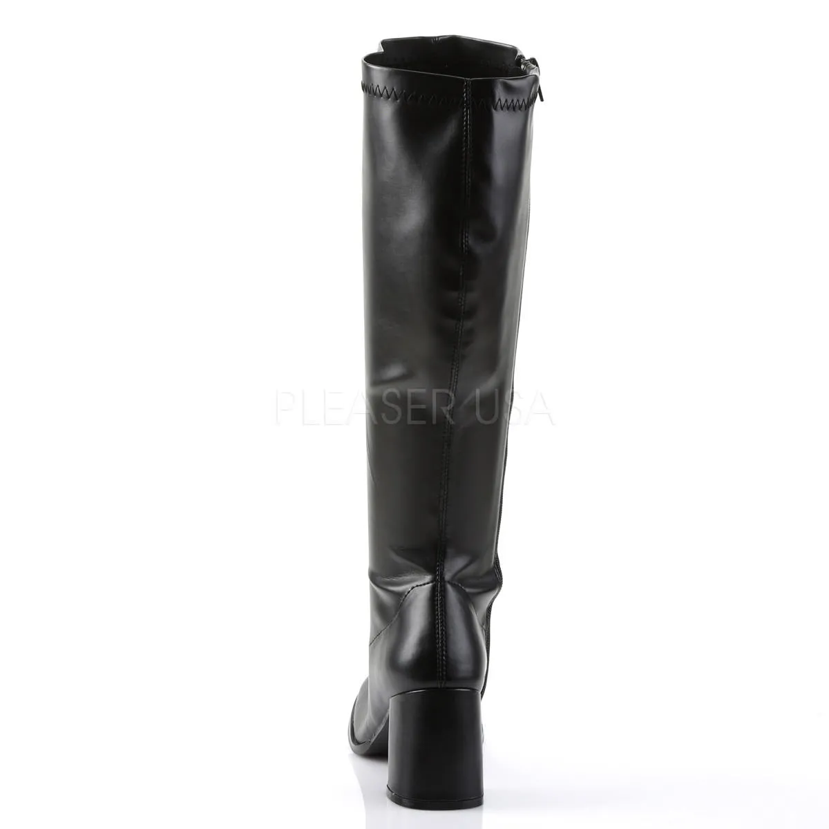 3 Inch Heel GOGO-300WC Black Pu  (Wide Calf)