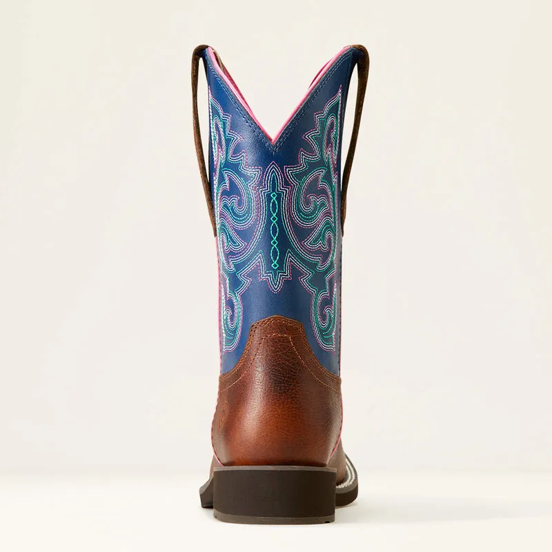 Ariat Womens Delilah StretchFit Western Boot Dark Cottage/Ole Blue