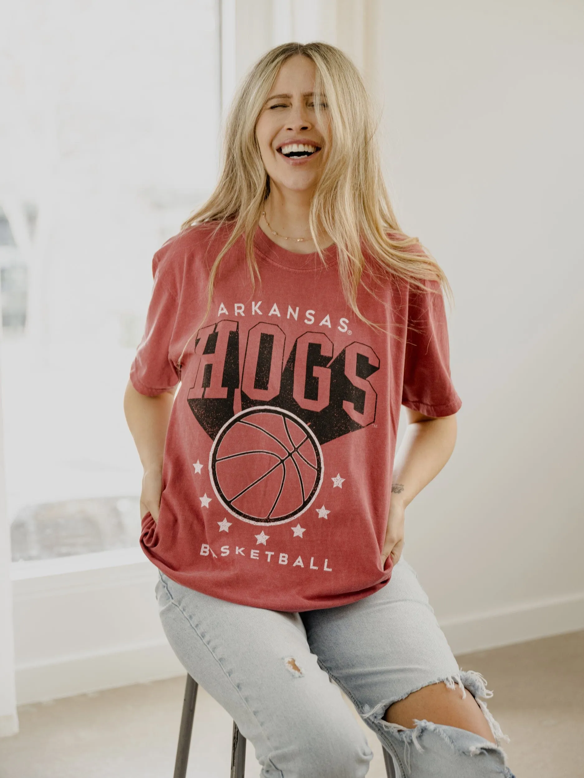 Arkansas Razorbacks Basketball Pro Cardinal Tee