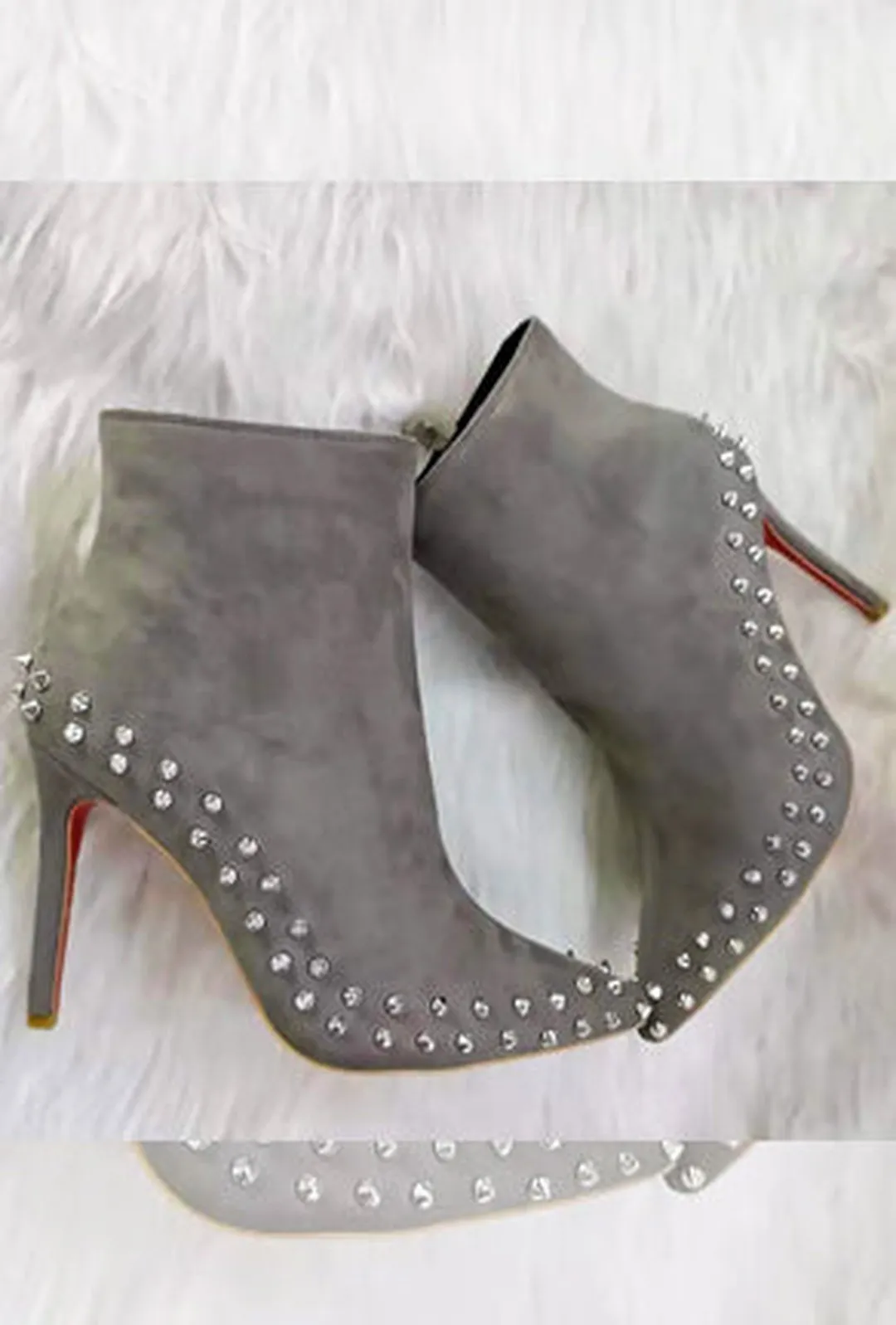 BROCK - STUD ANKLE HEEL BOOTS