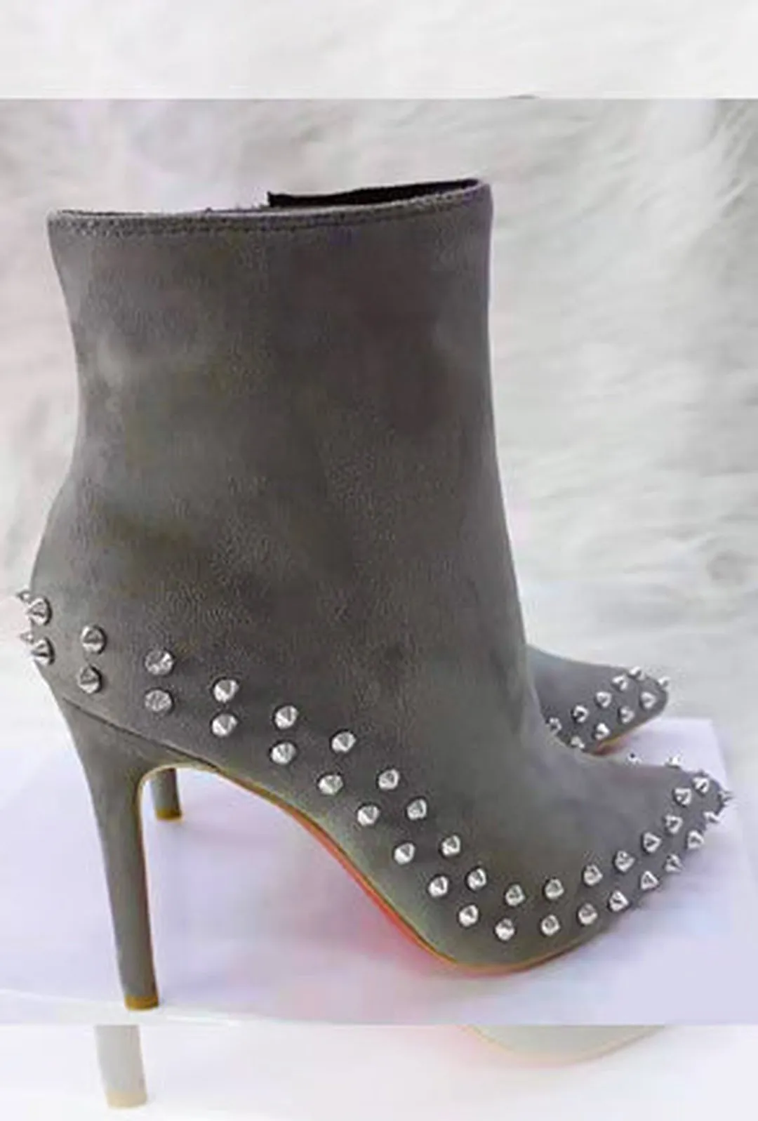 BROCK - STUD ANKLE HEEL BOOTS