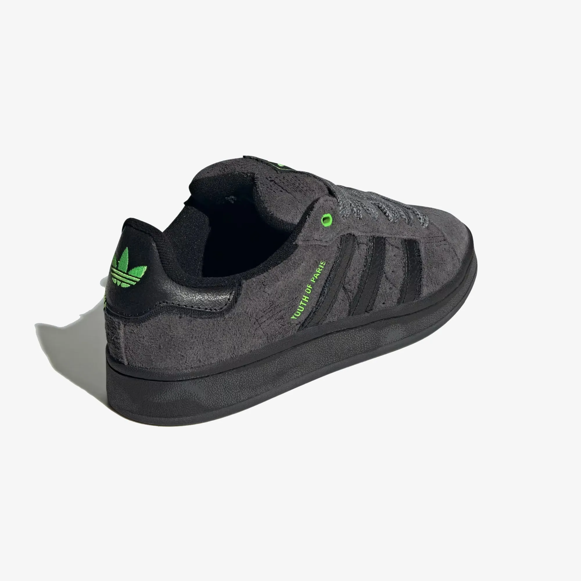 Optimized Title: CAMPUS 00S Youth Sneakers in Carbon, Solar Green, and Core Black