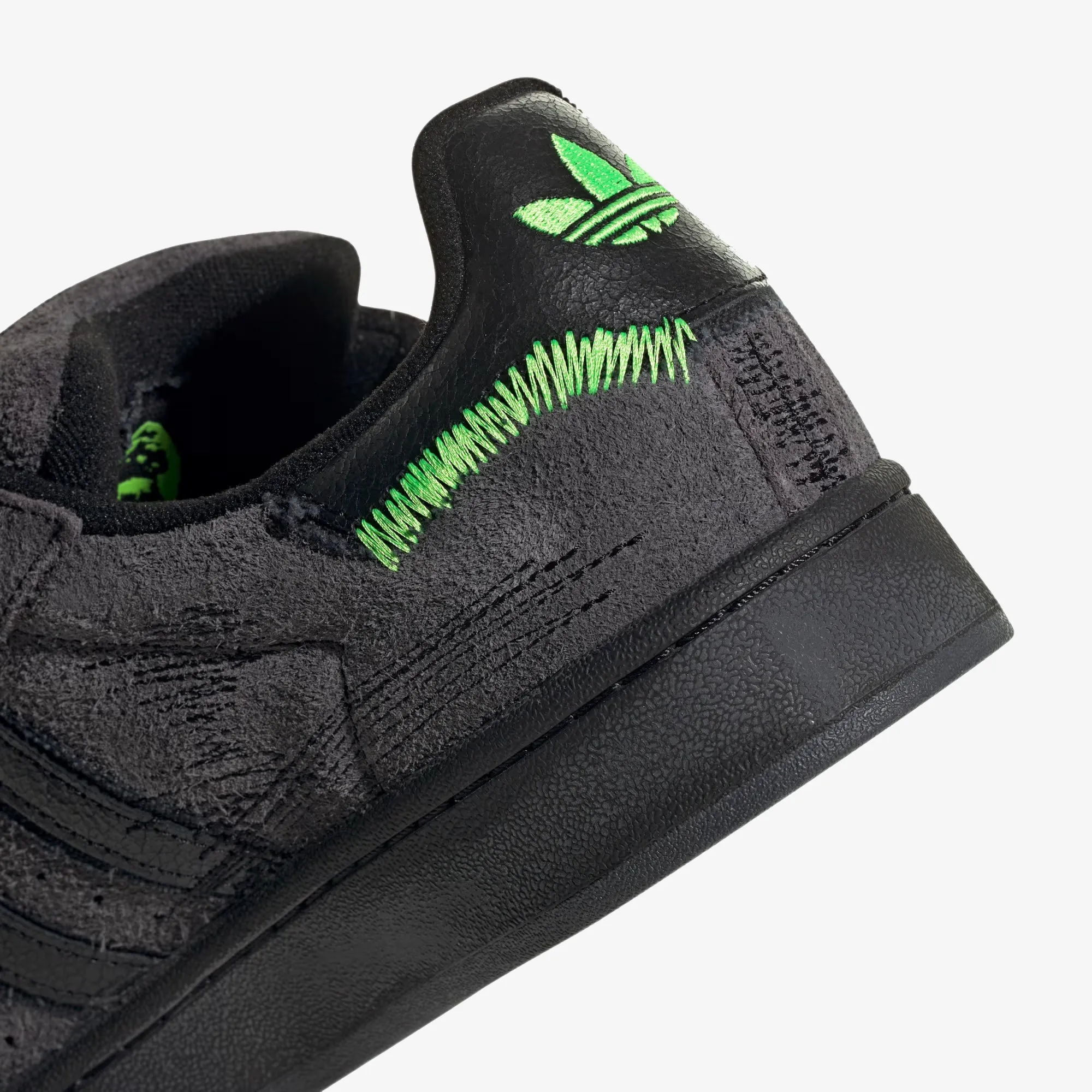 Optimized Title: CAMPUS 00S Youth Sneakers in Carbon, Solar Green, and Core Black