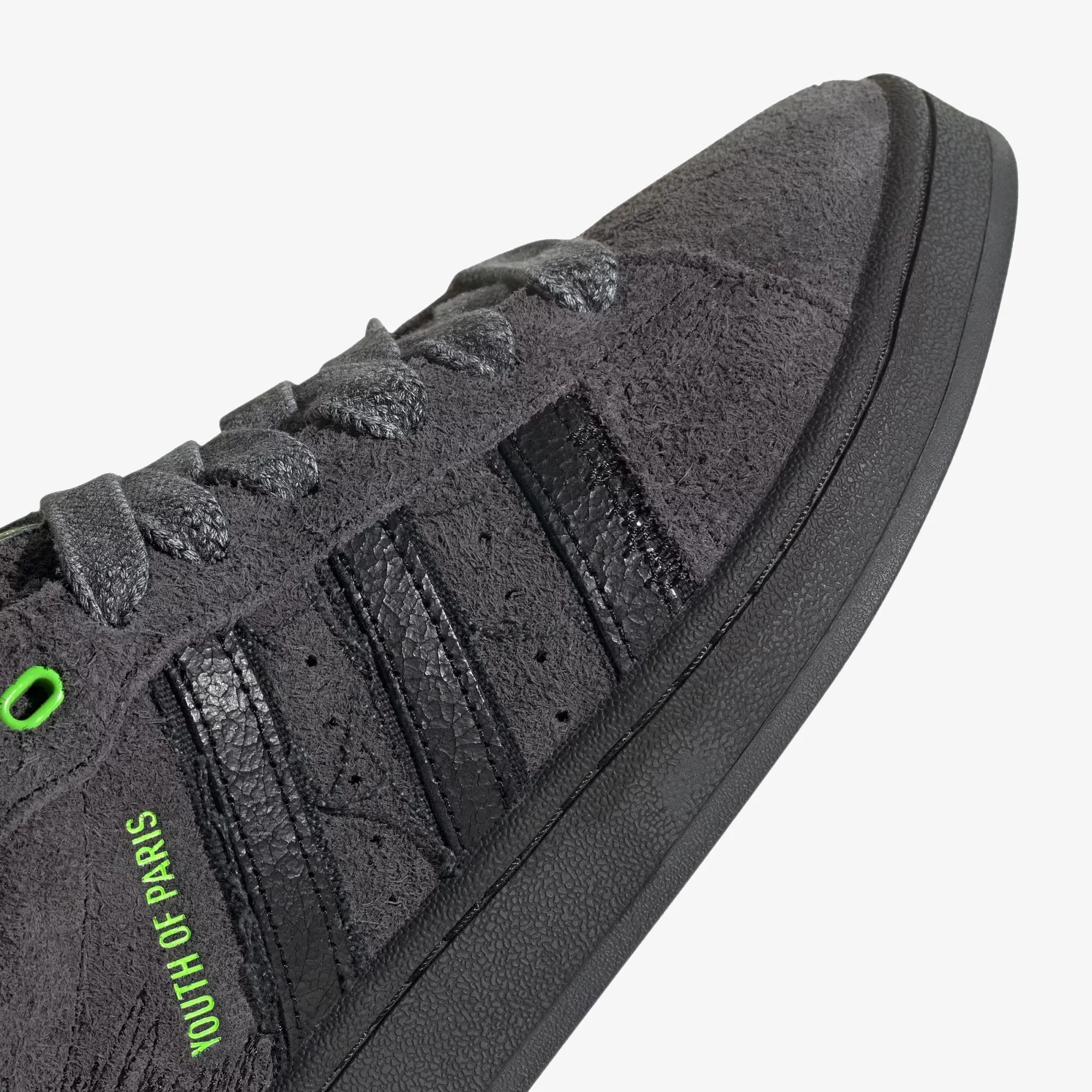 Optimized Title: CAMPUS 00S Youth Sneakers in Carbon, Solar Green, and Core Black