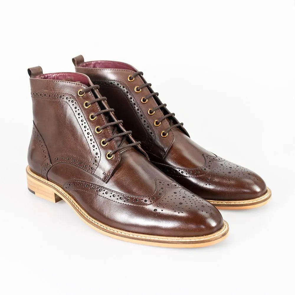 Cavani Holmes Brown Men's Leather Boots