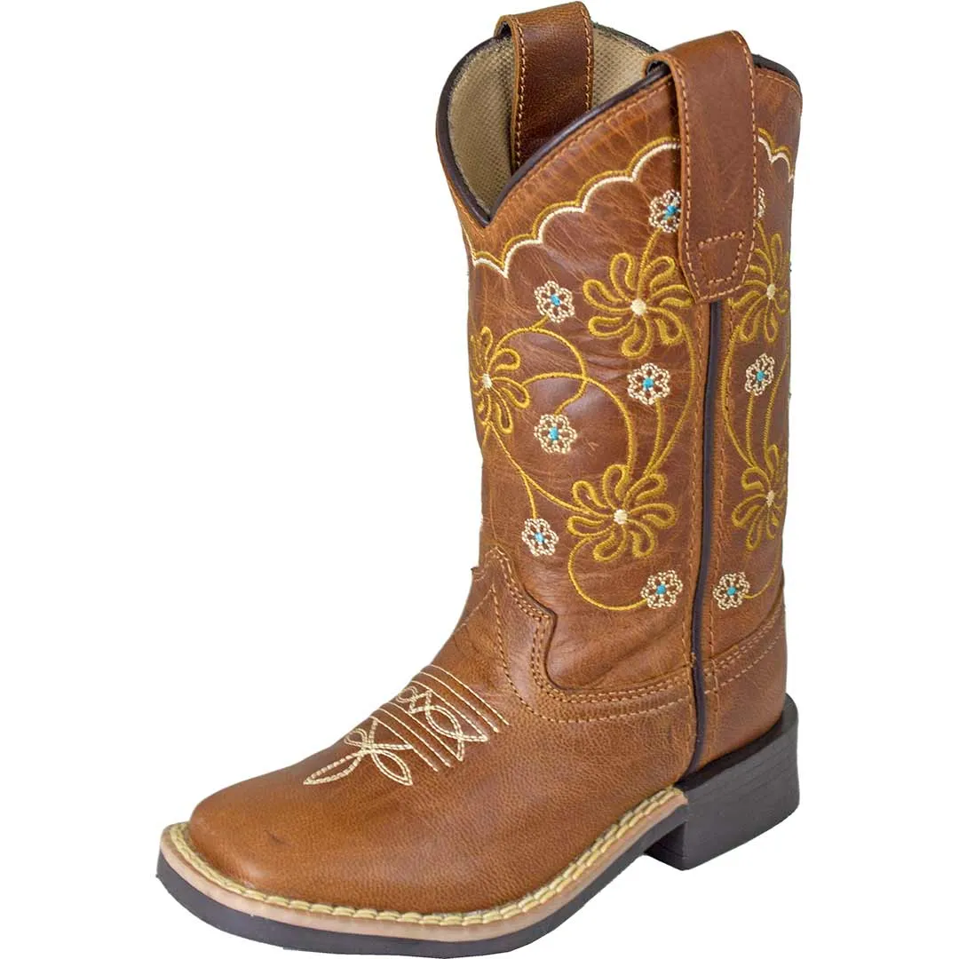 Cowgirl Legend Girls' Floral Stitched Cowgirl Boots