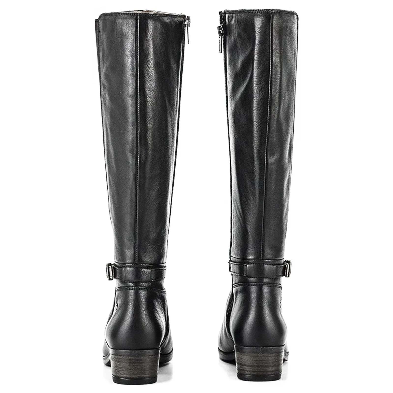 Daroca Calfskin Leather Women's Zip Up Knee High Boots