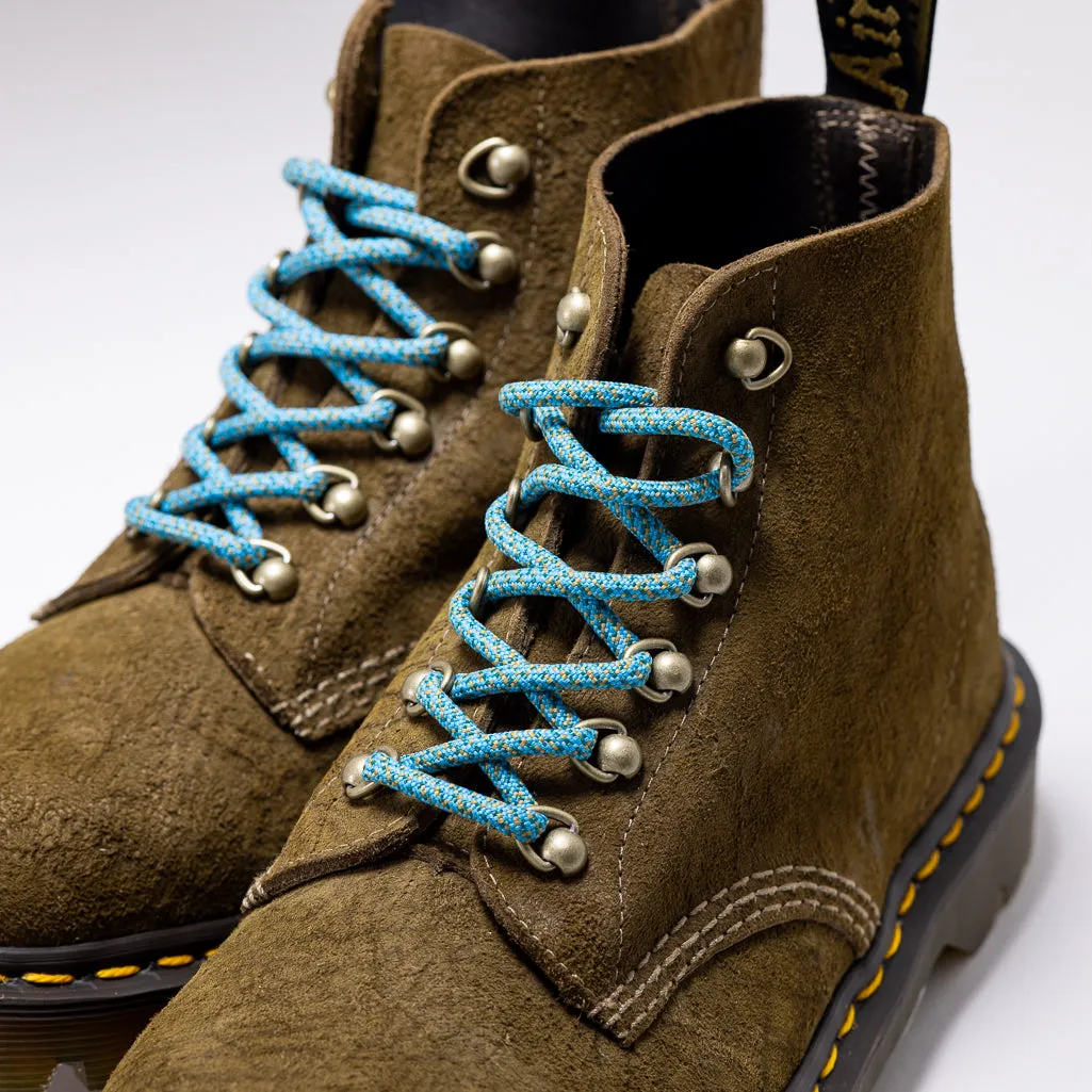 Dr. Martens 101 Rough Finished Suede Ankle Boots - Olive Mohawk