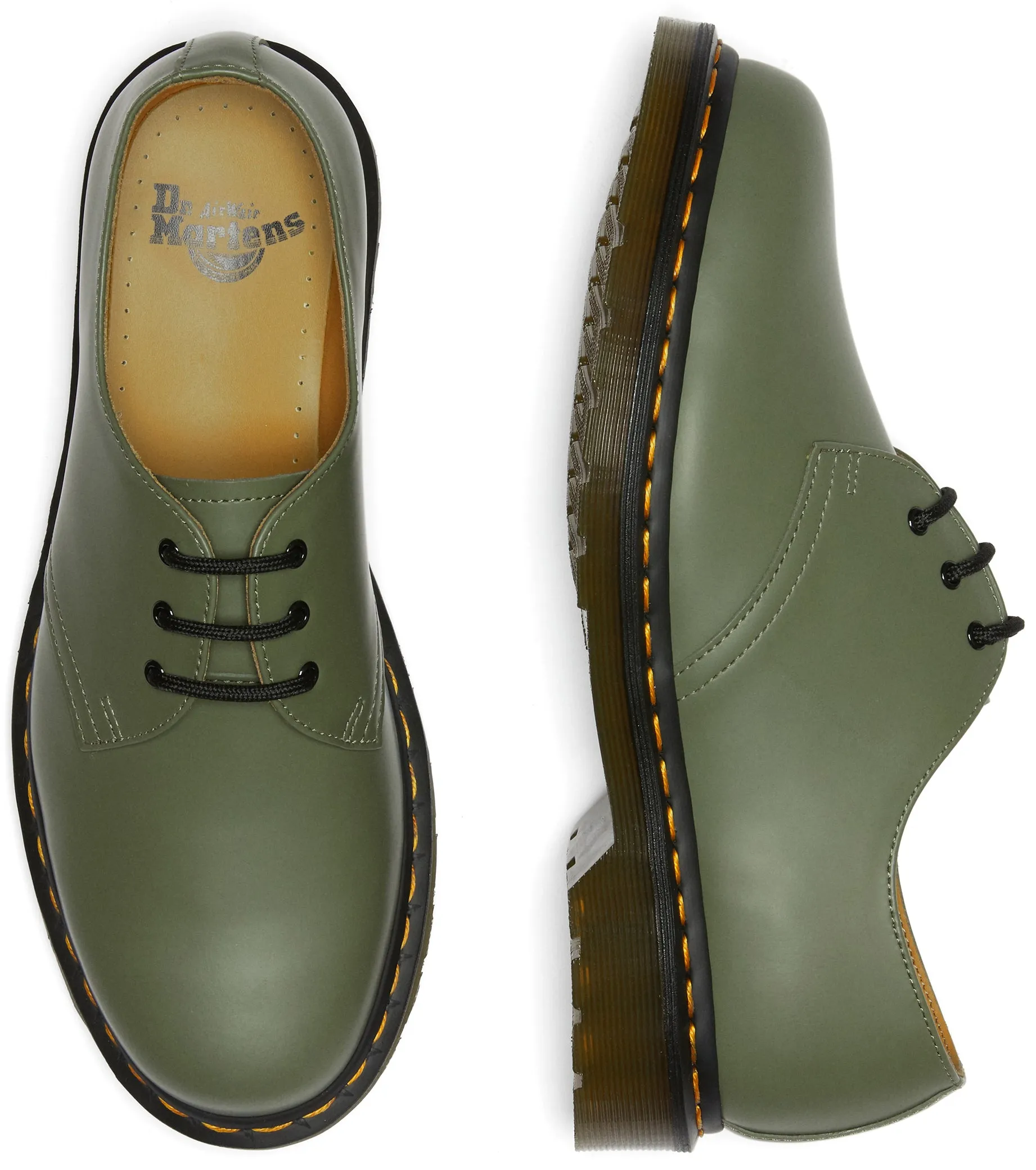 Dr Martens 1461 Khaki Green Smooth