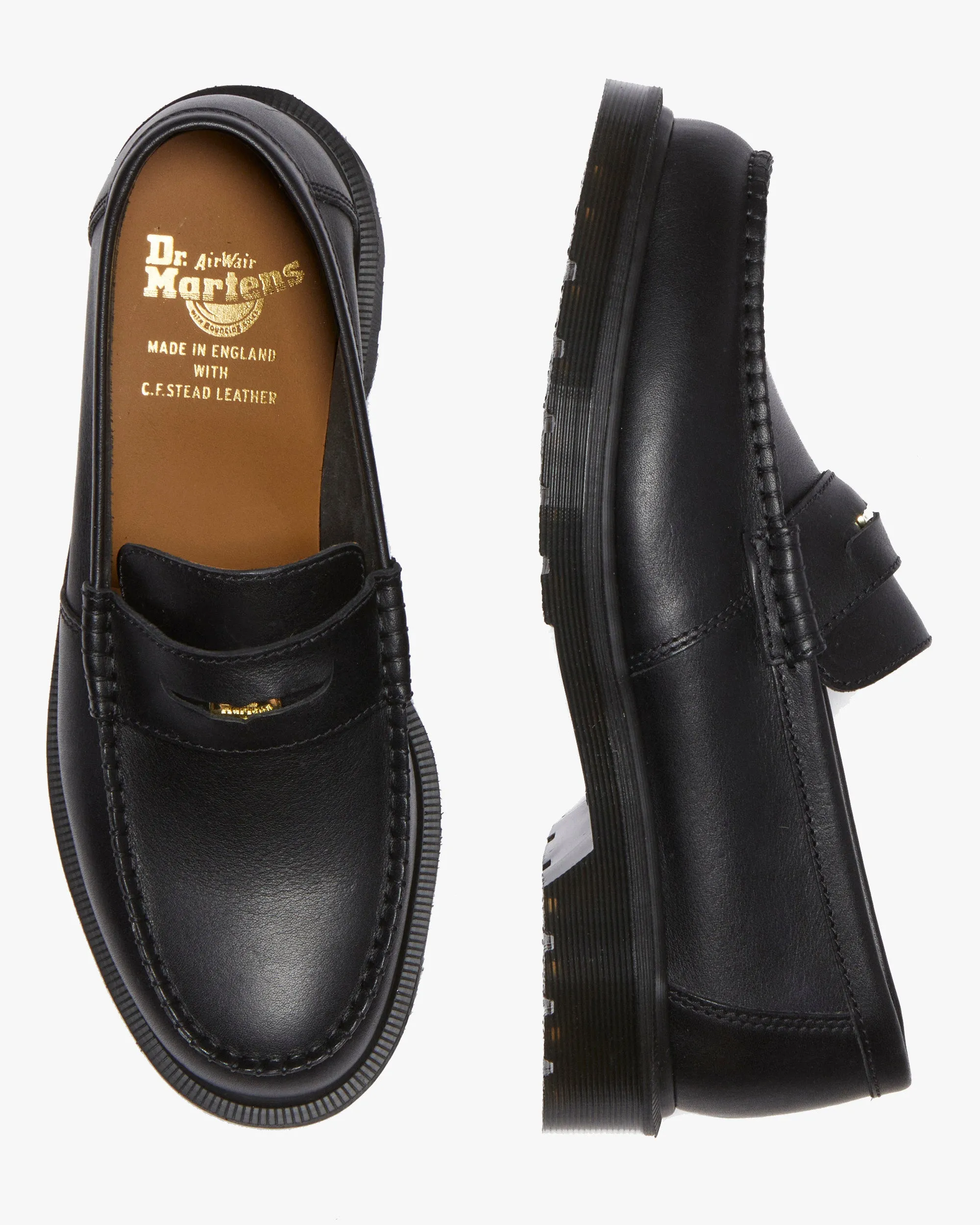 Dr Martens Made In England Penton Loafers - Black Classic Calf