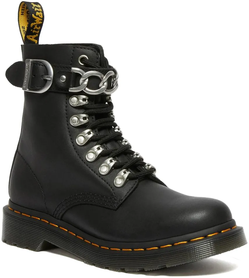 Dr Martens Womens 1460 Pascal Black Chain Sendal