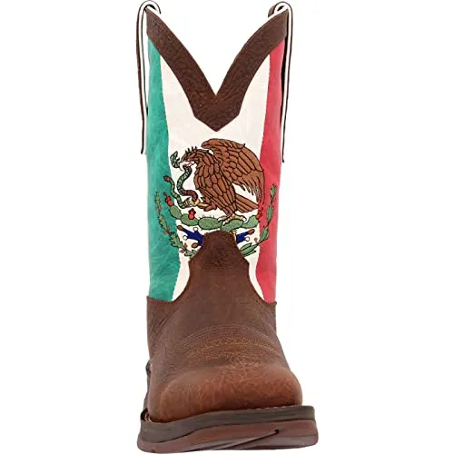 Durango Rebel Mexico Flag Western Boot, Dark Brown, 9