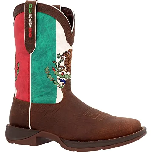 Durango Rebel Mexico Flag Western Boot, Dark Brown, 9