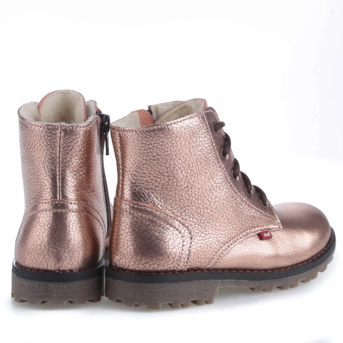 (EV2658-1) Emel winter boots Rose gold metallic