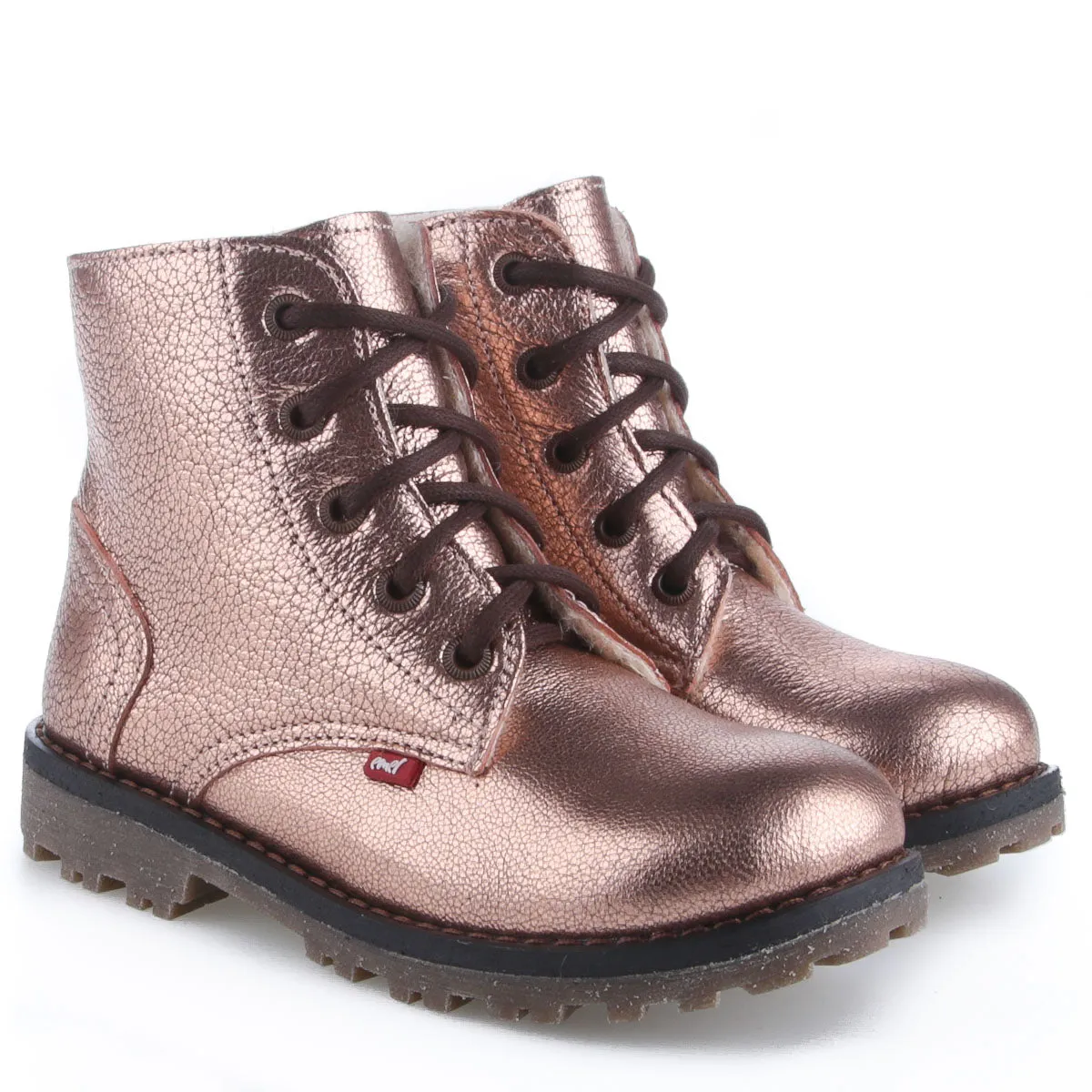 (EV2658-1) Emel winter boots Rose gold metallic