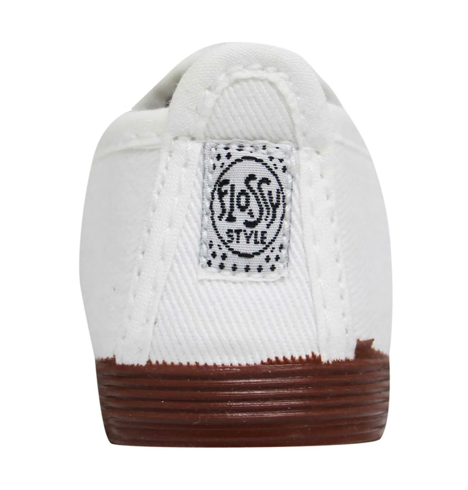 Flossy Style Pamplona Kids Espadrille Slip On Plimsolls Shoes 55 White