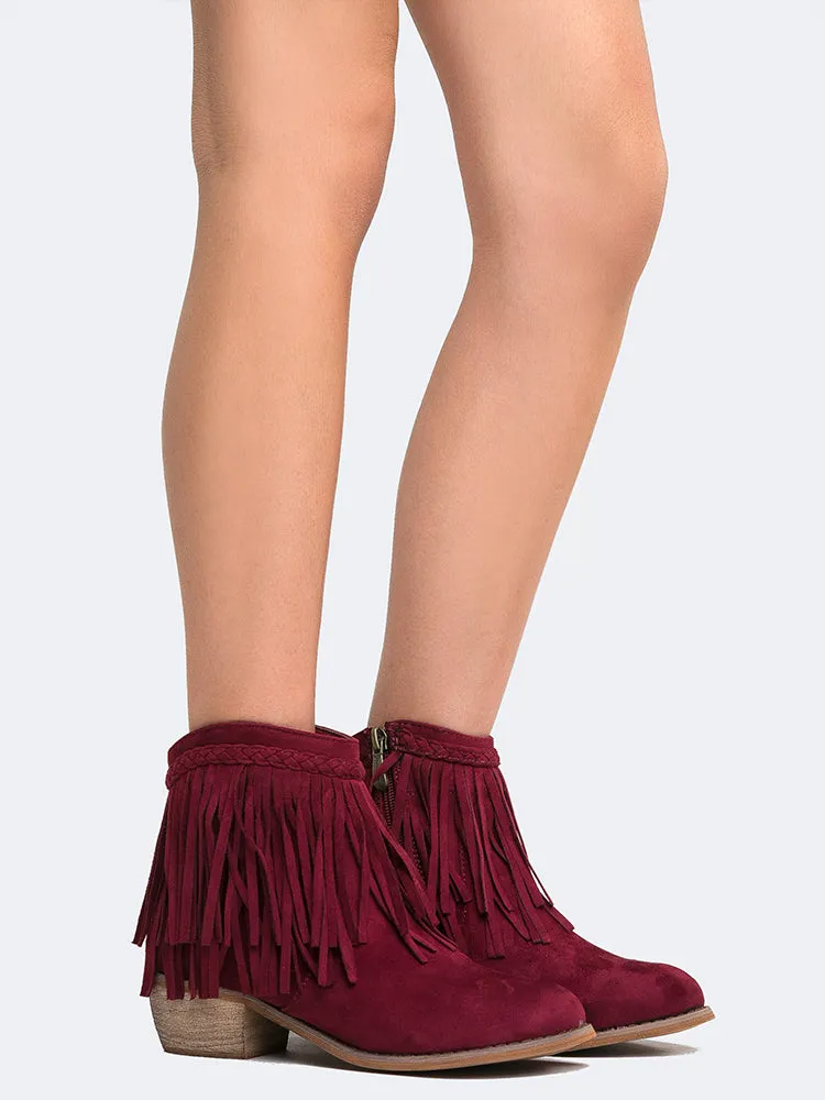 Fringe Ankle Bootie