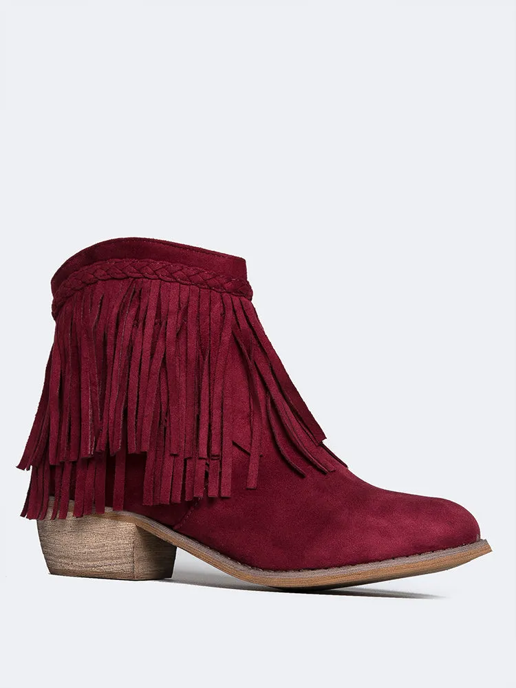 Fringe Ankle Bootie