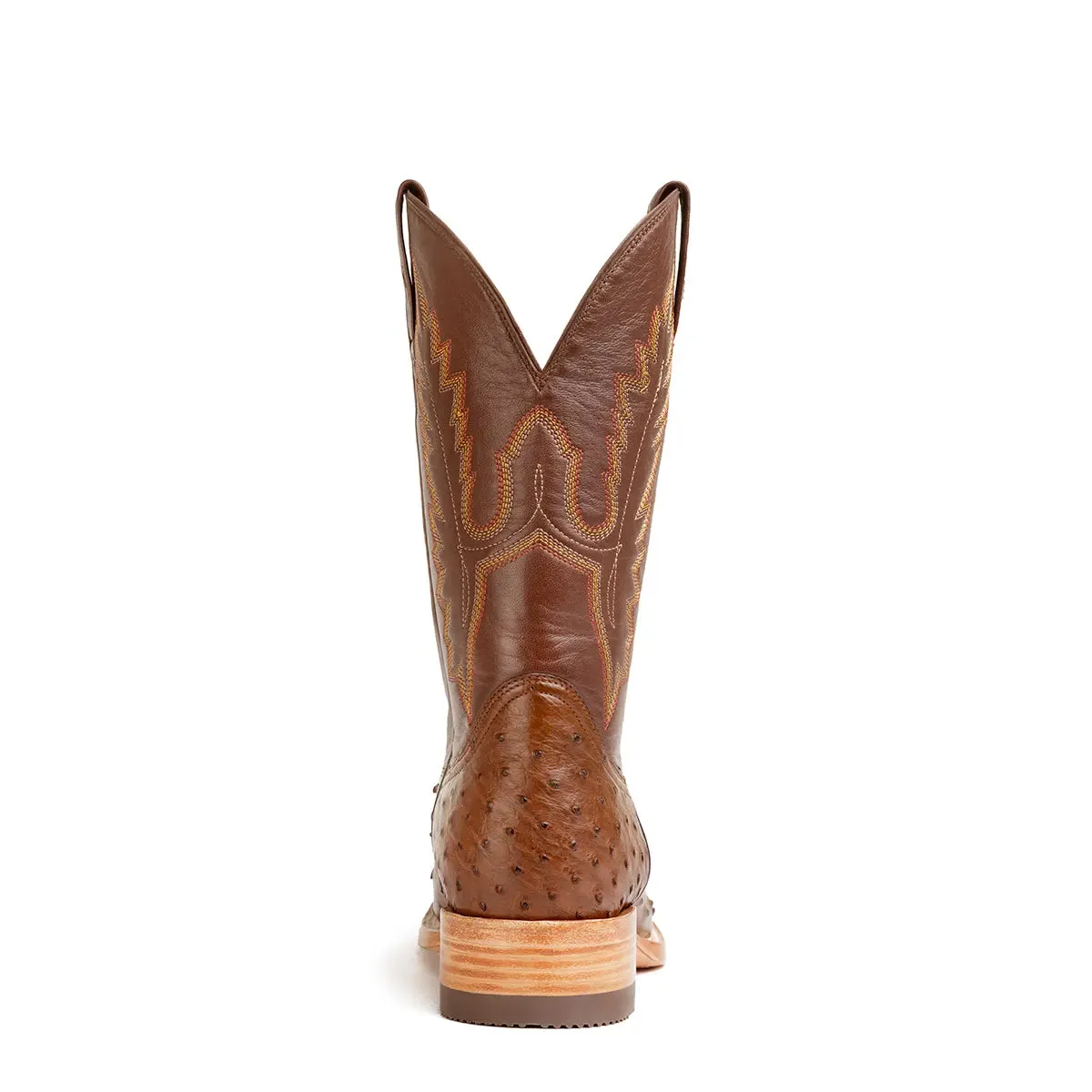 Gavel Men's Antonio Full Quill Ostrich Boots - Tobacco Brown