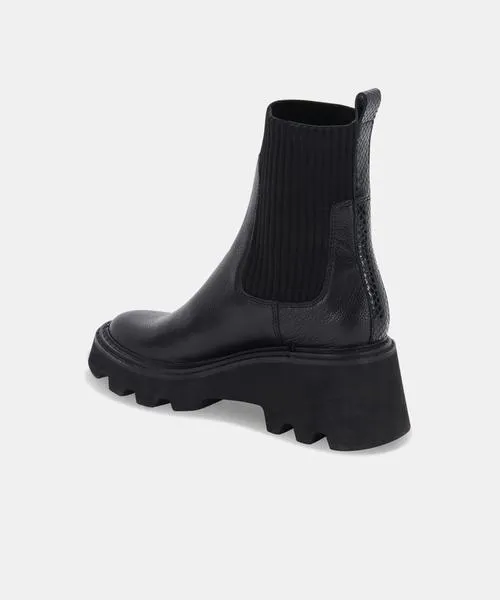 Hoven boot in Black Leather