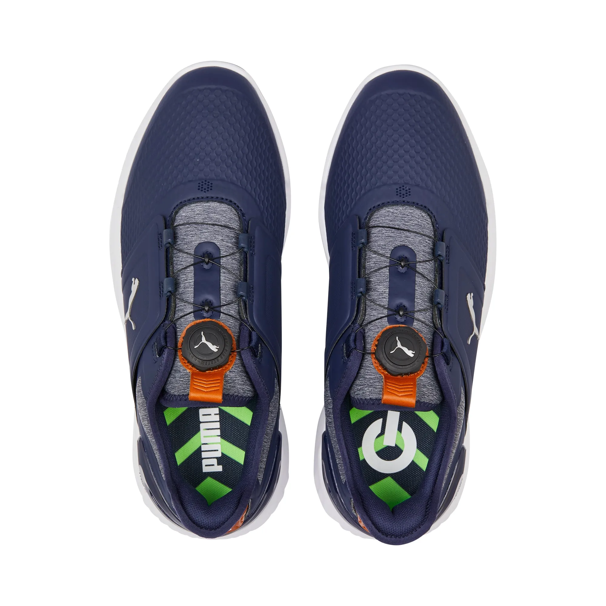 IGNITE ELEVATE DISC Spikeless Golf Shoes | Puma Navy / Puma Silver