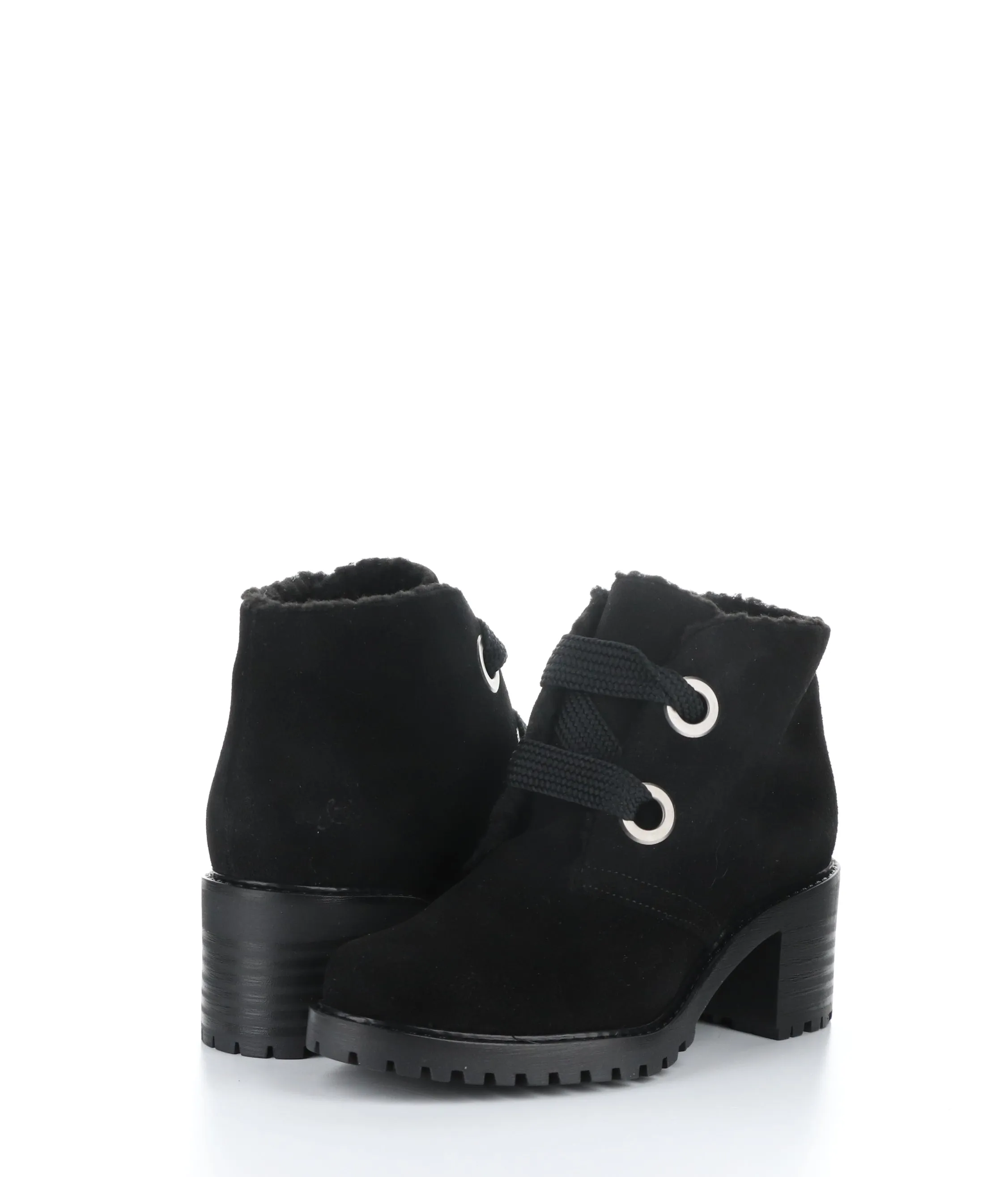 INDEX BLACK Round Toe Boots