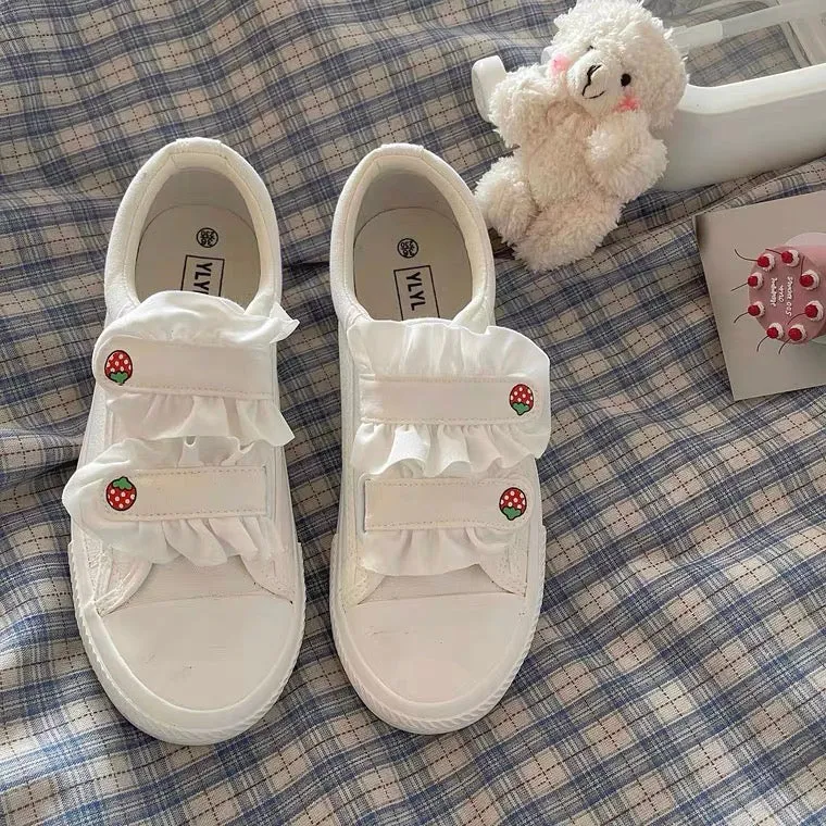 INS CUTE STRAWBERRY CANVAS SHOES BY70119