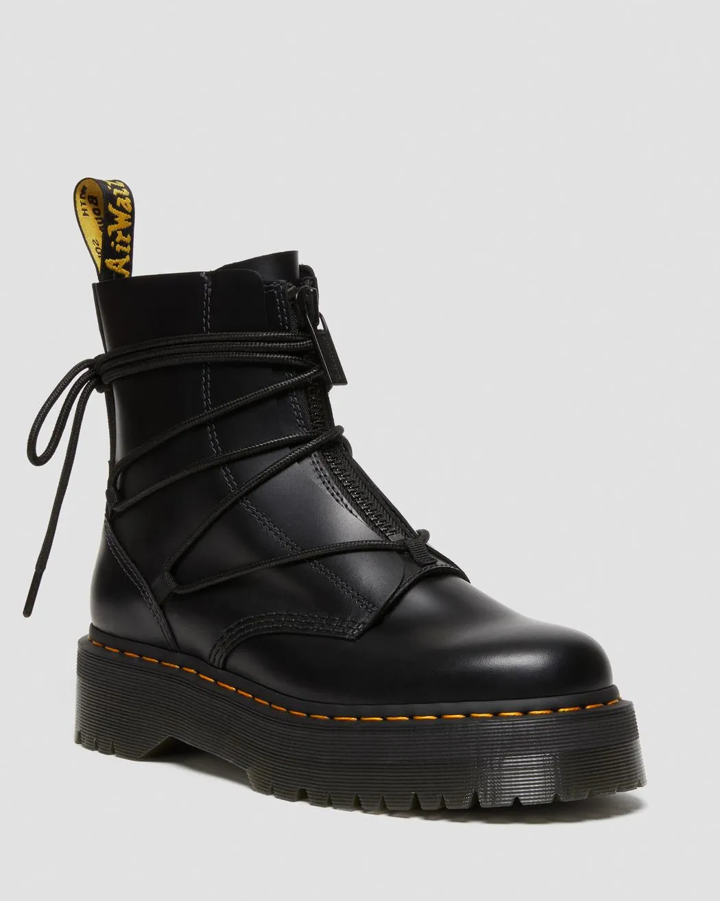 JARRICK II LACED LEATHER PLATFORM BOOTS