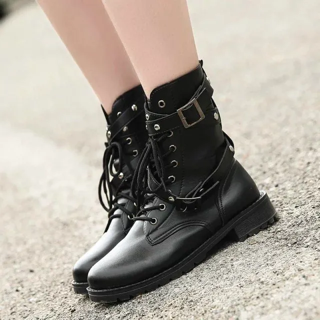 Lace-Up Short Boots BH19