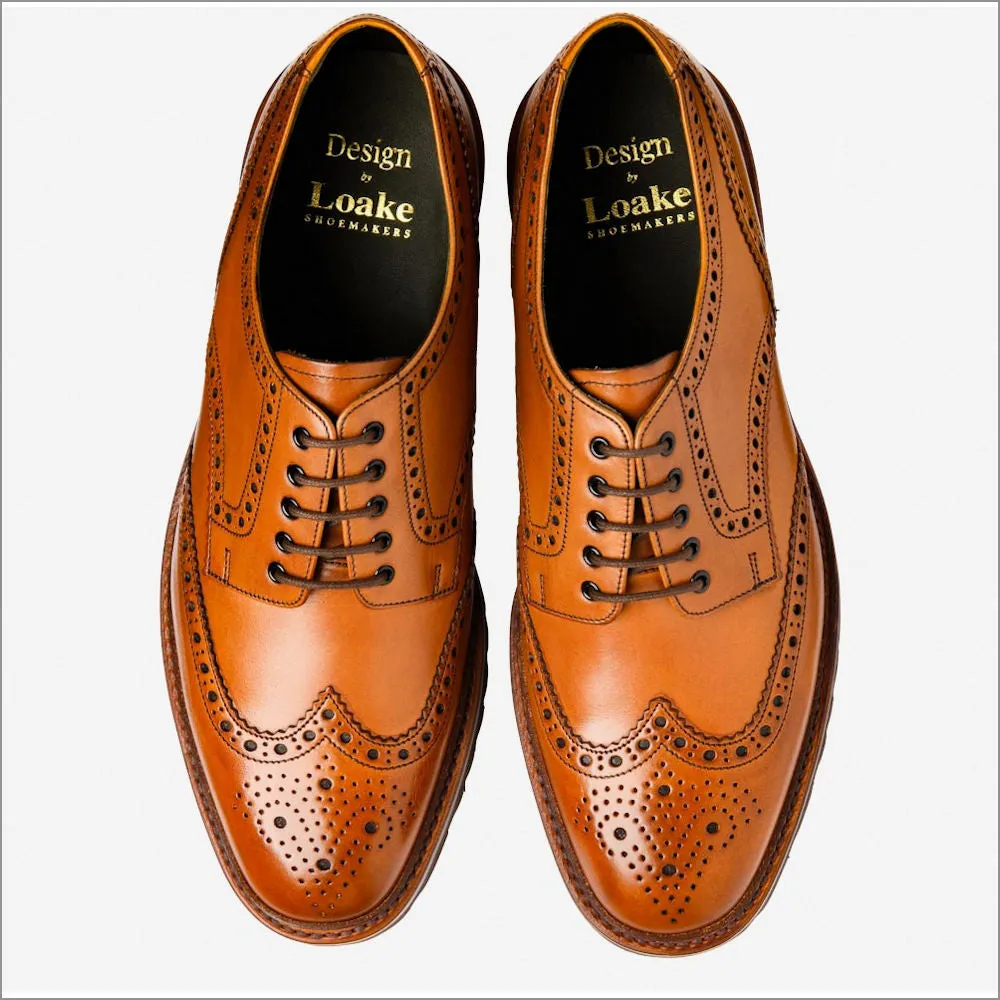 Loake Perseus  Tan premium Calf Leather brogue*