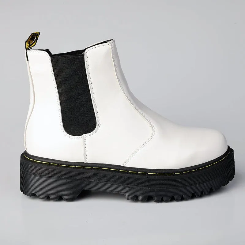 Madison Sheena Boots - White