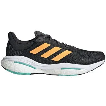 Men's Adidas Solar Glide 5, Core Black / Flash Orange / Mint Rush, 10 D Medium