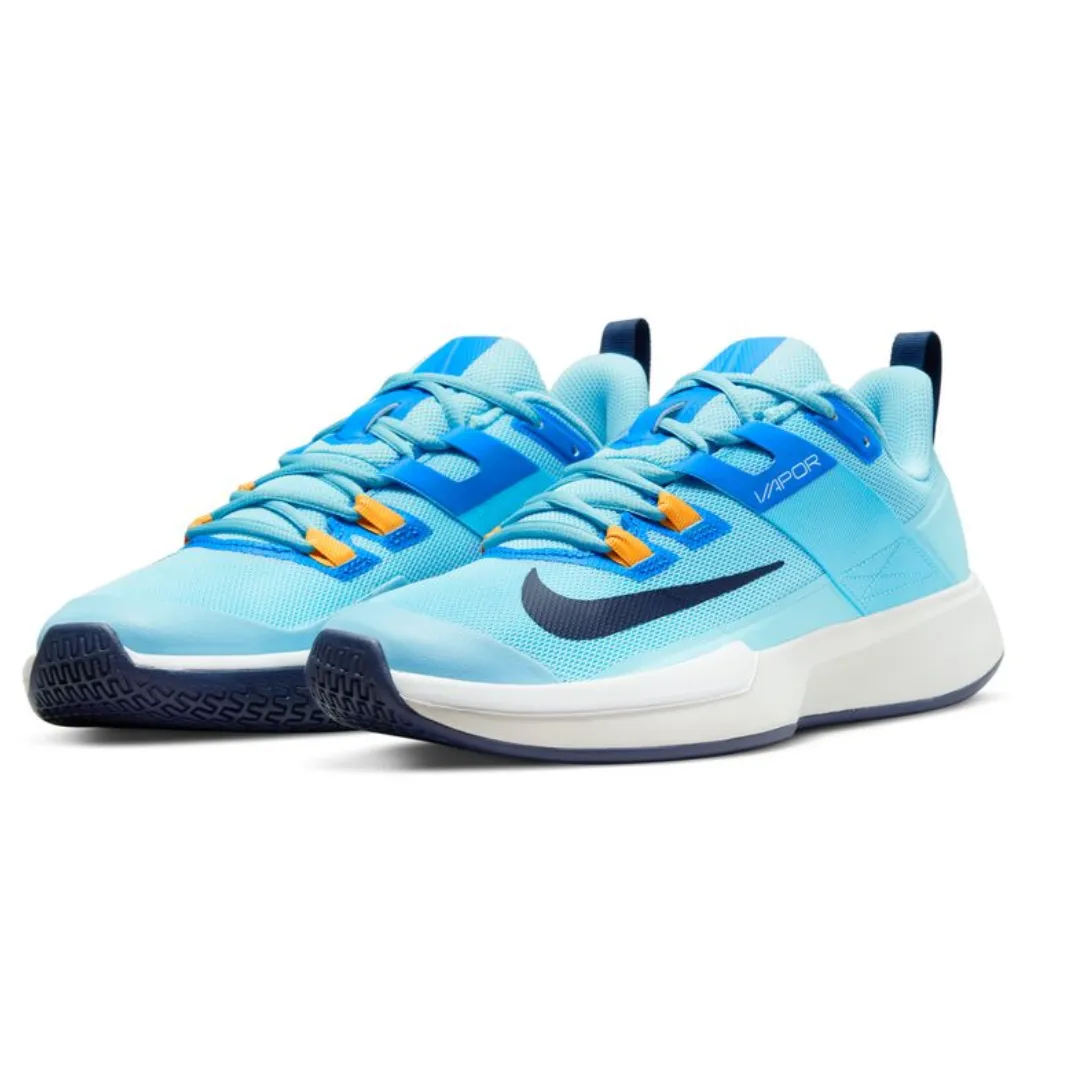 Nike Court Vapor Lite Men's Hard Court Tennis Shoes - Blue Chill/Midnight Navy-Phantom-White