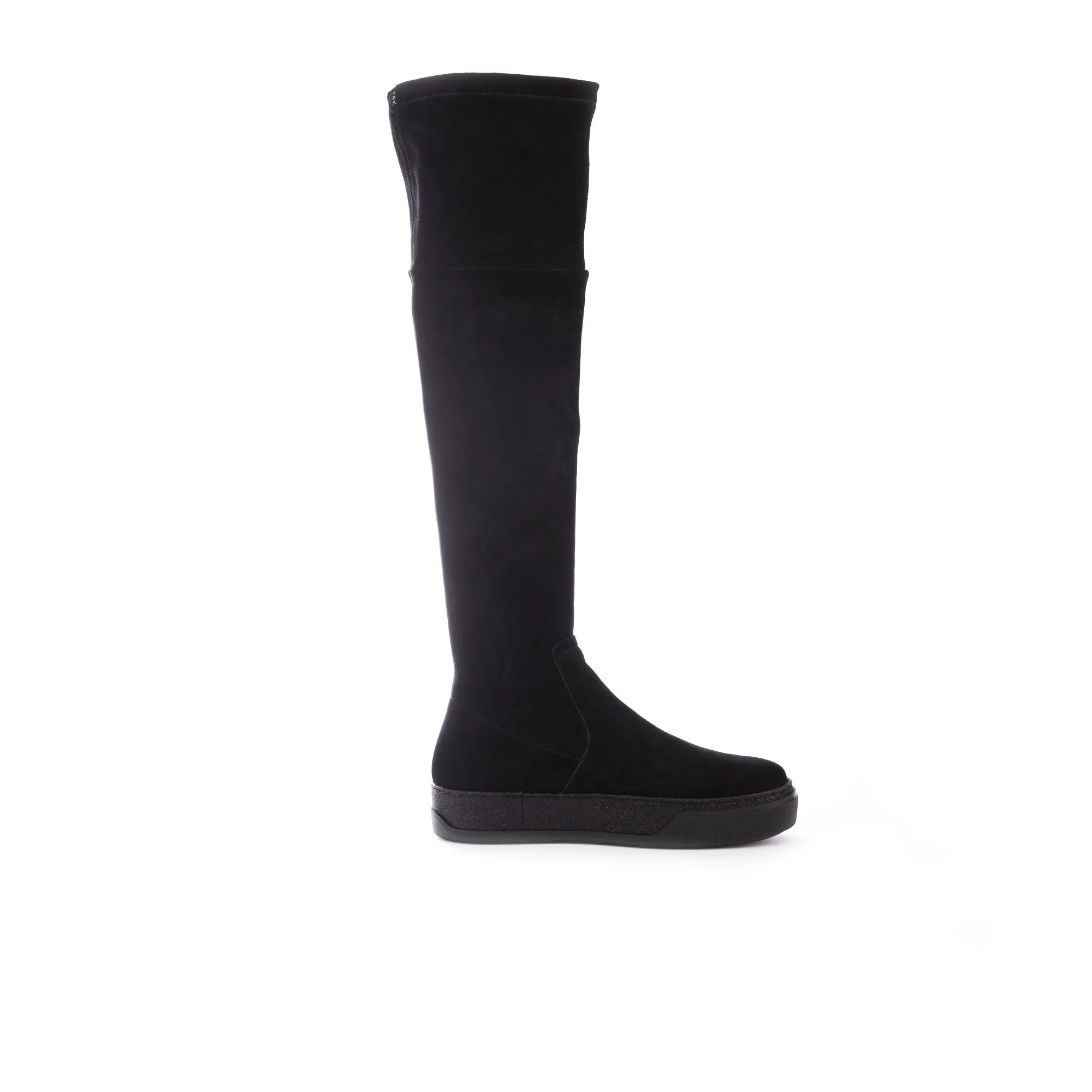 Over-the-knee Boot Stretch Camoscio Black