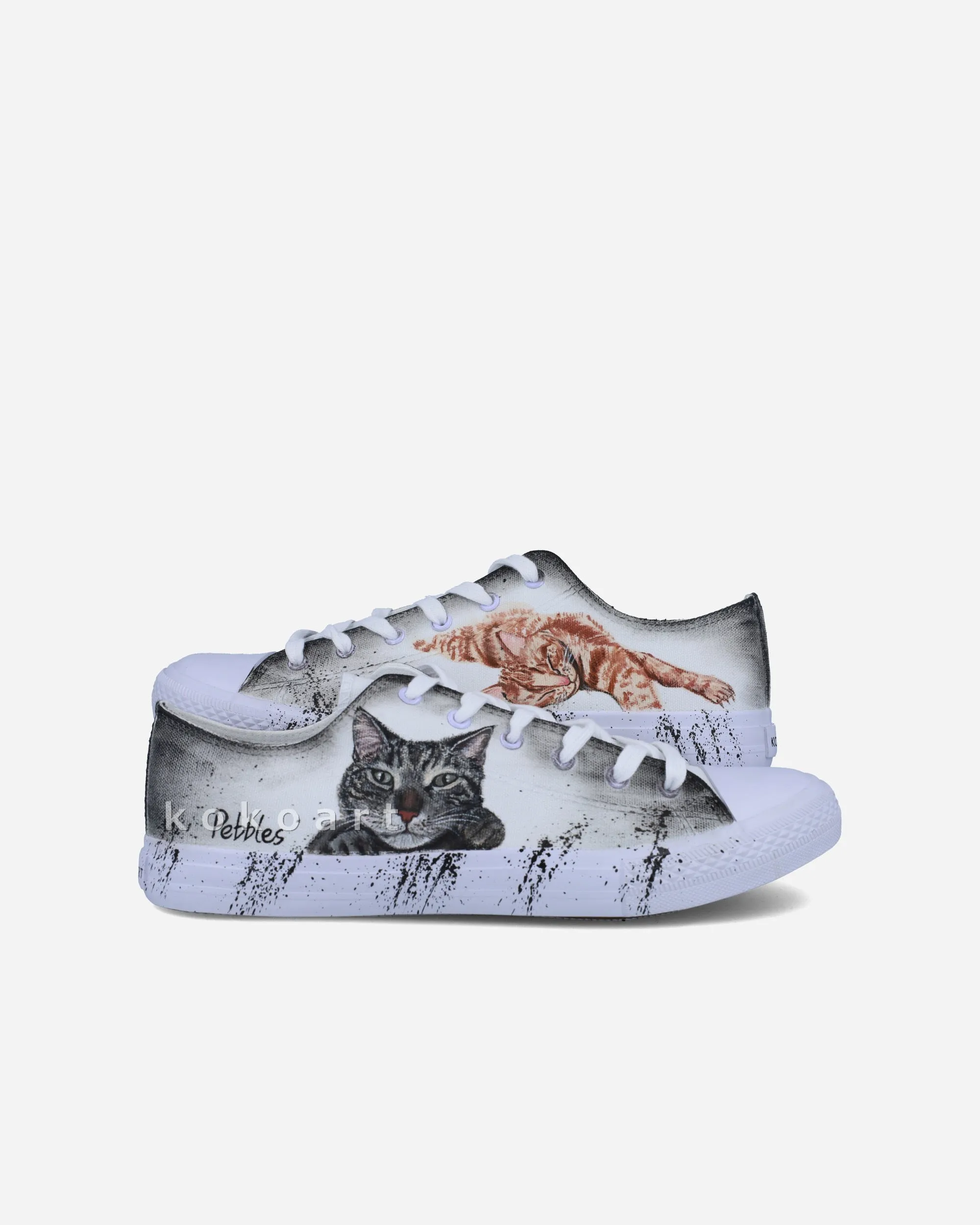 Realistic Pet Portrait Hand Painted Shoes