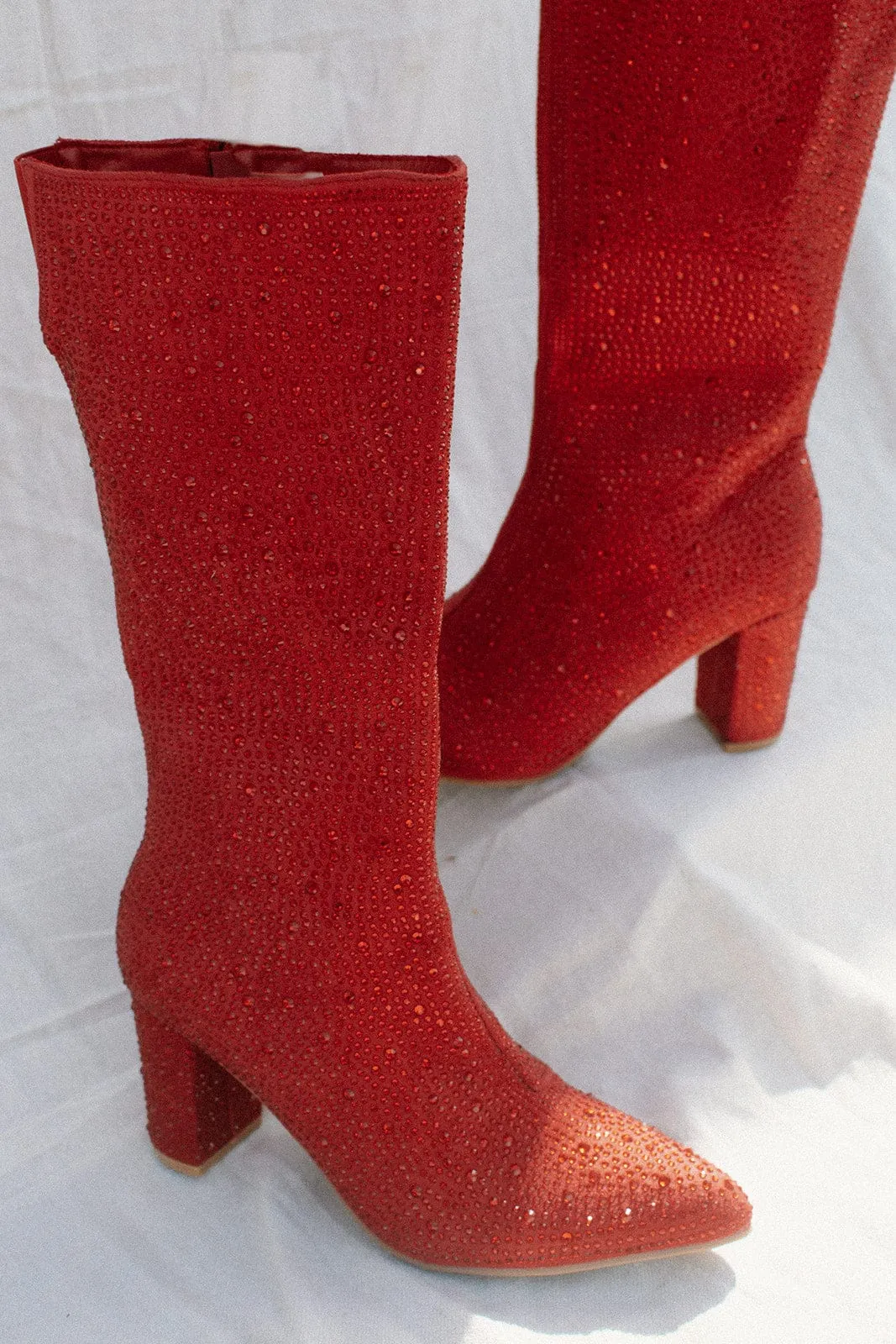 Red Rhinestone Boots