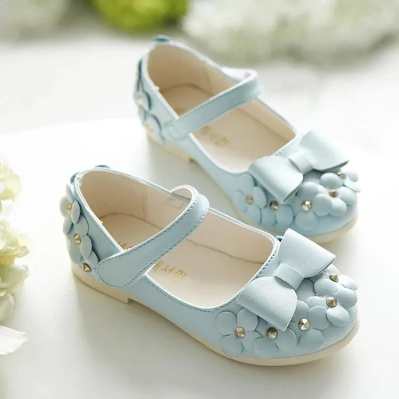 Rhinestone Flower Bow Shoes