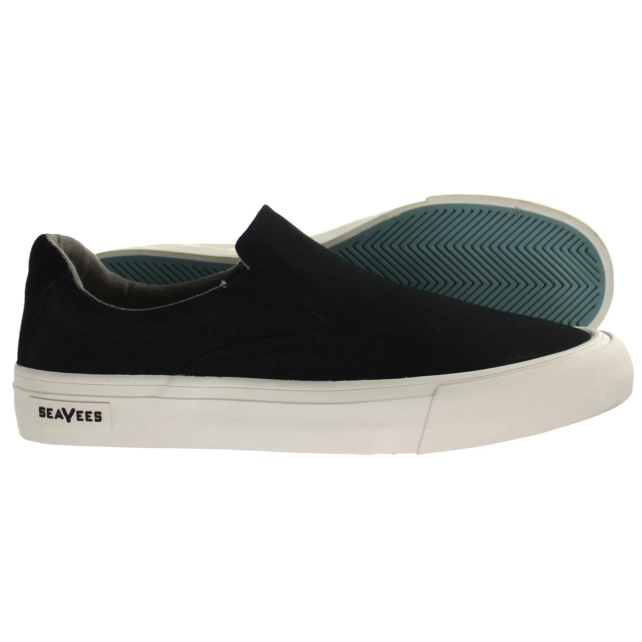 Seavees Hawthrone Slip On Standard Black Poplin Black Womens Shoes