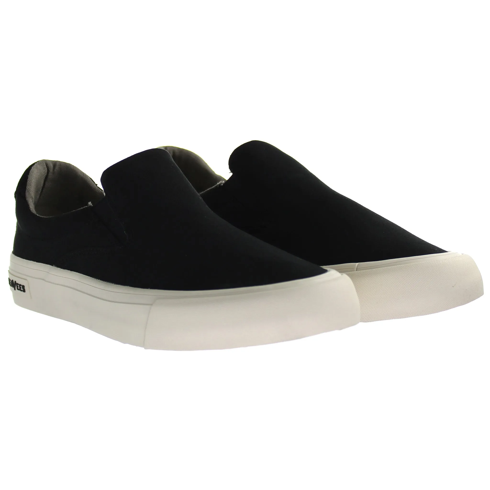 Seavees Hawthrone Slip On Standard Black Poplin Black Womens Shoes