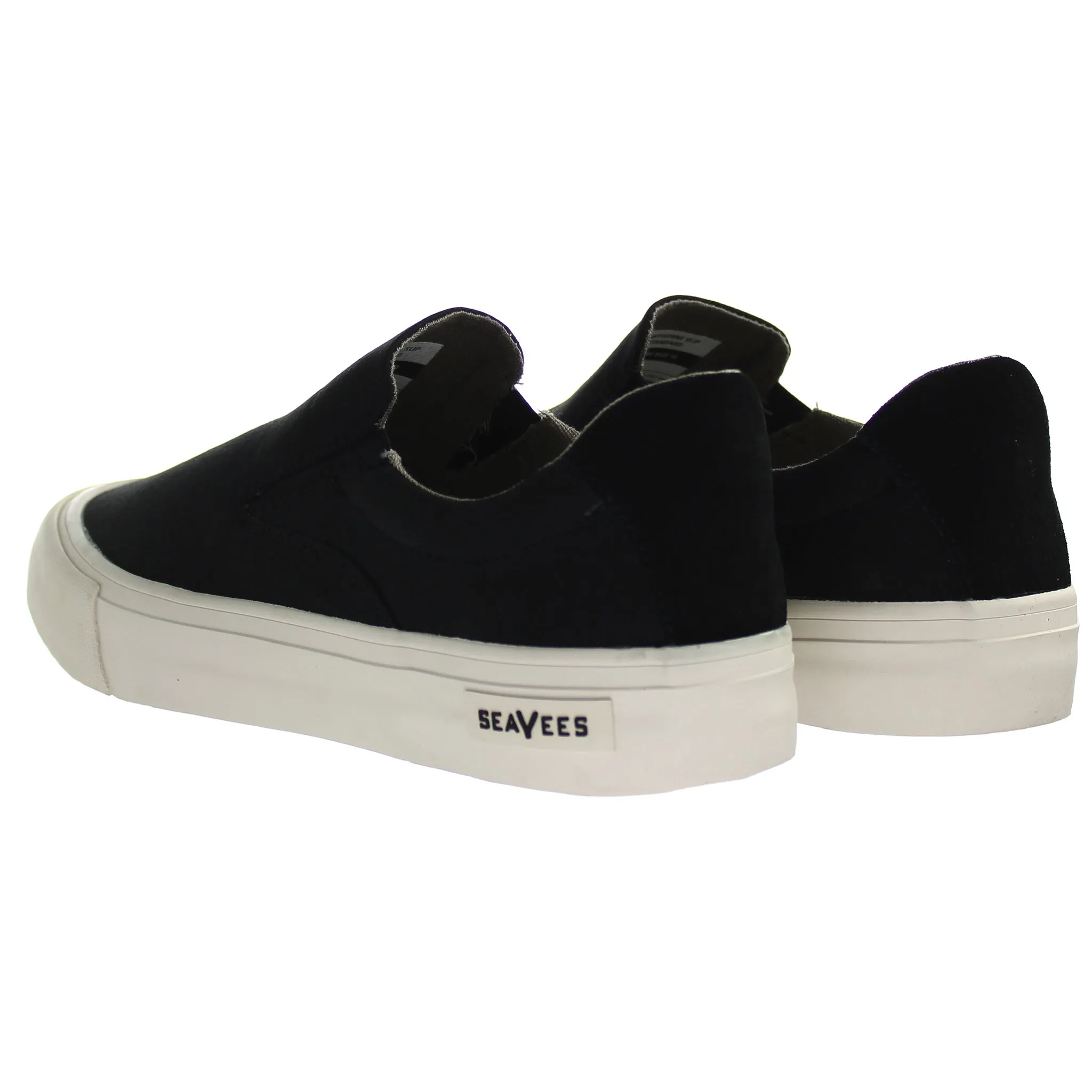 Seavees Hawthrone Slip On Standard Black Poplin Black Womens Shoes