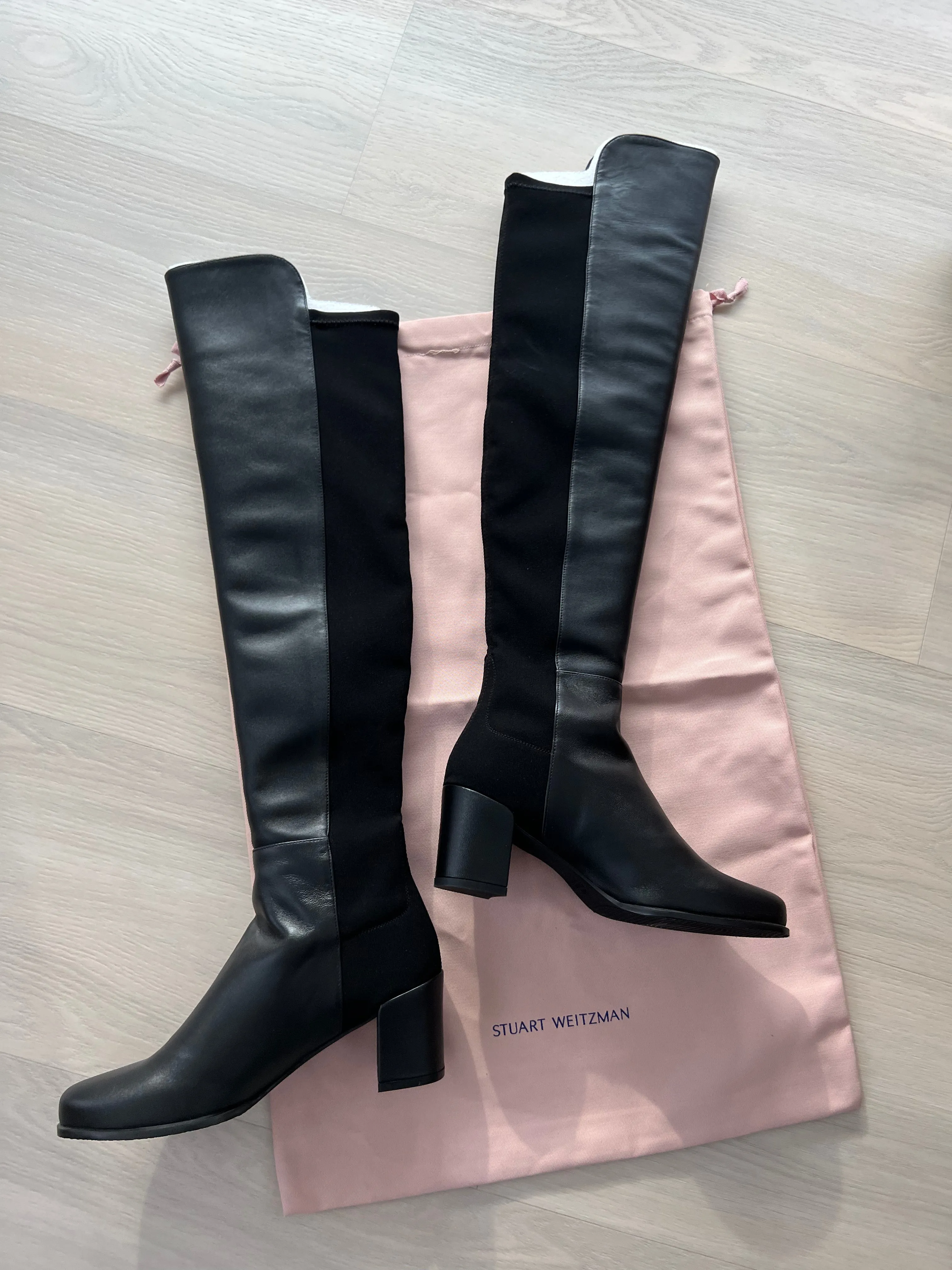 Stuart Weitzman 5050 Nappa Knee Heel Boots