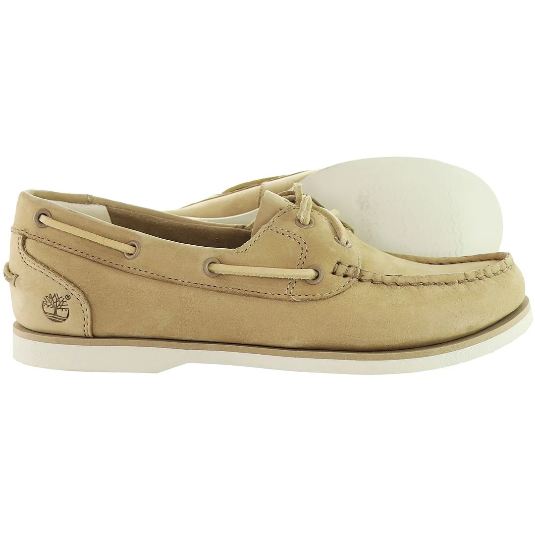 Timberland Classic Womens Beige Boat Shoes