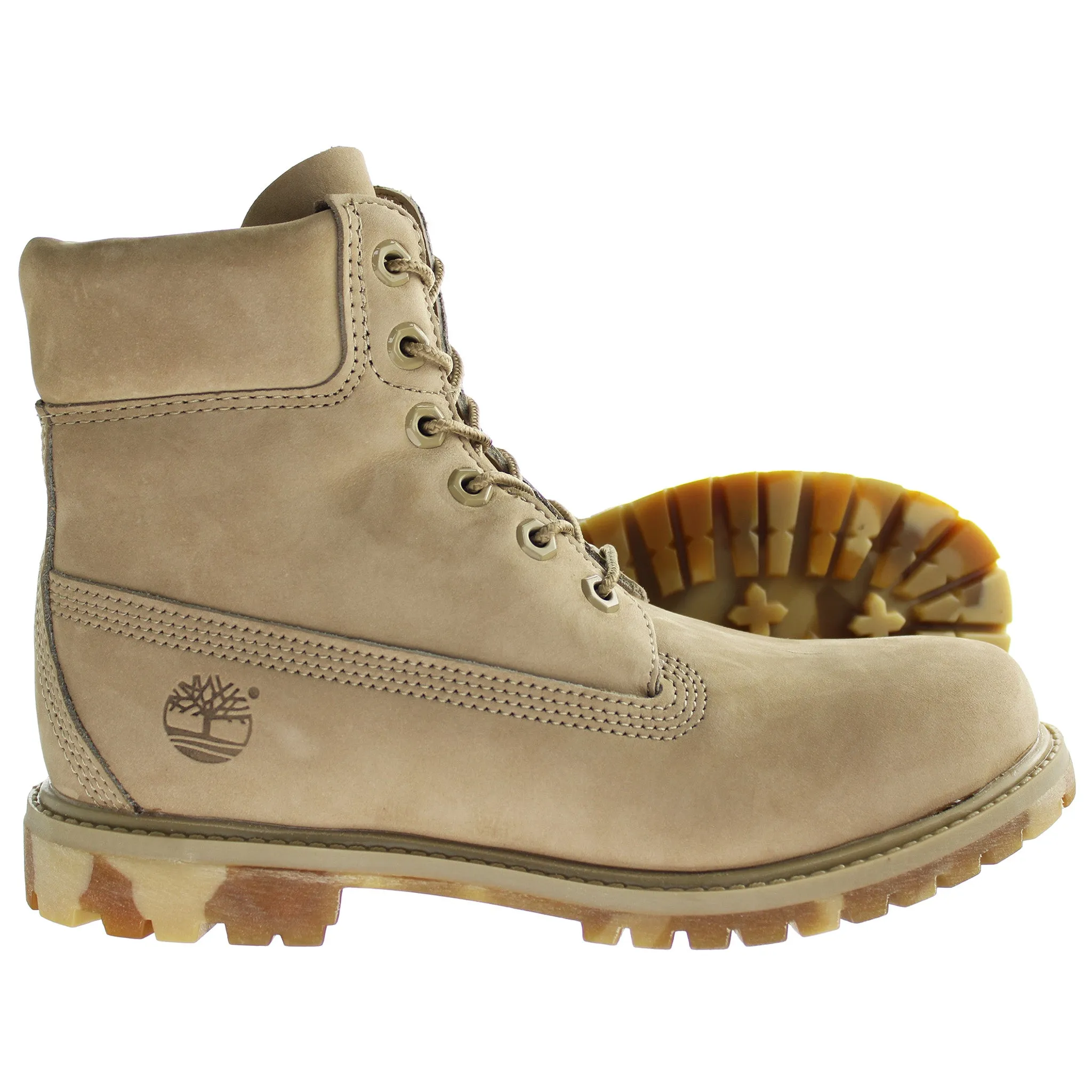 Timberland Premium 6 Inch Beige Womens Boots