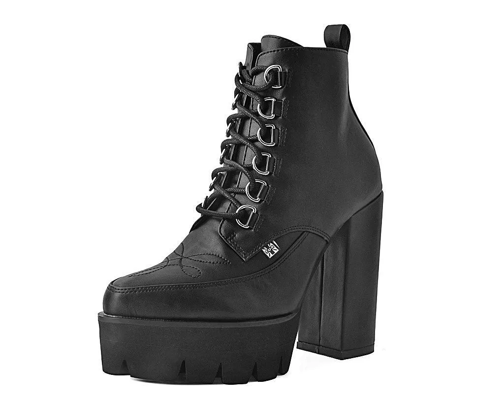 T.U.K BLACK 6 RING POINT BOOTIE PLATFORM HEEL