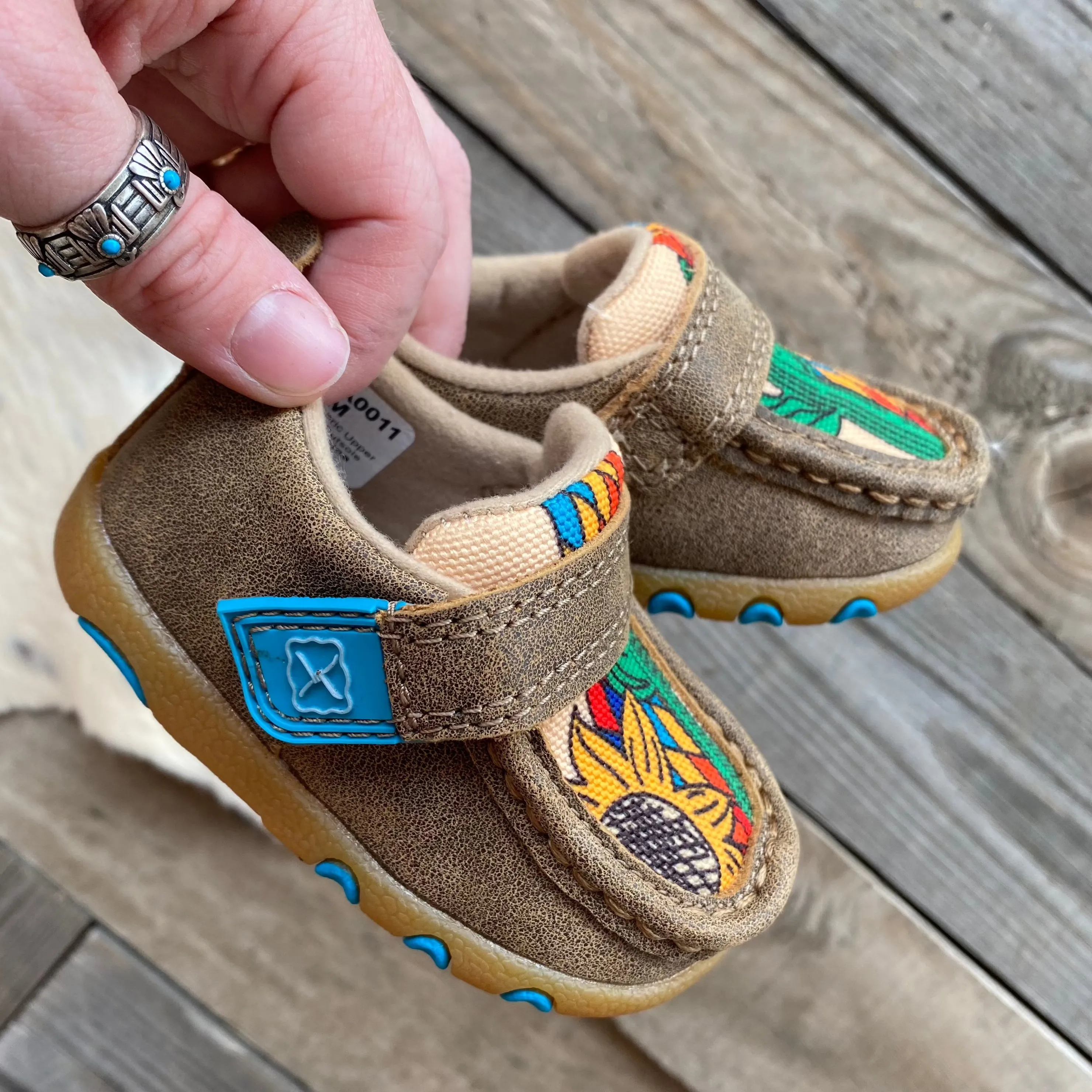 Twisted X Infant Cactus Sunflower Moc