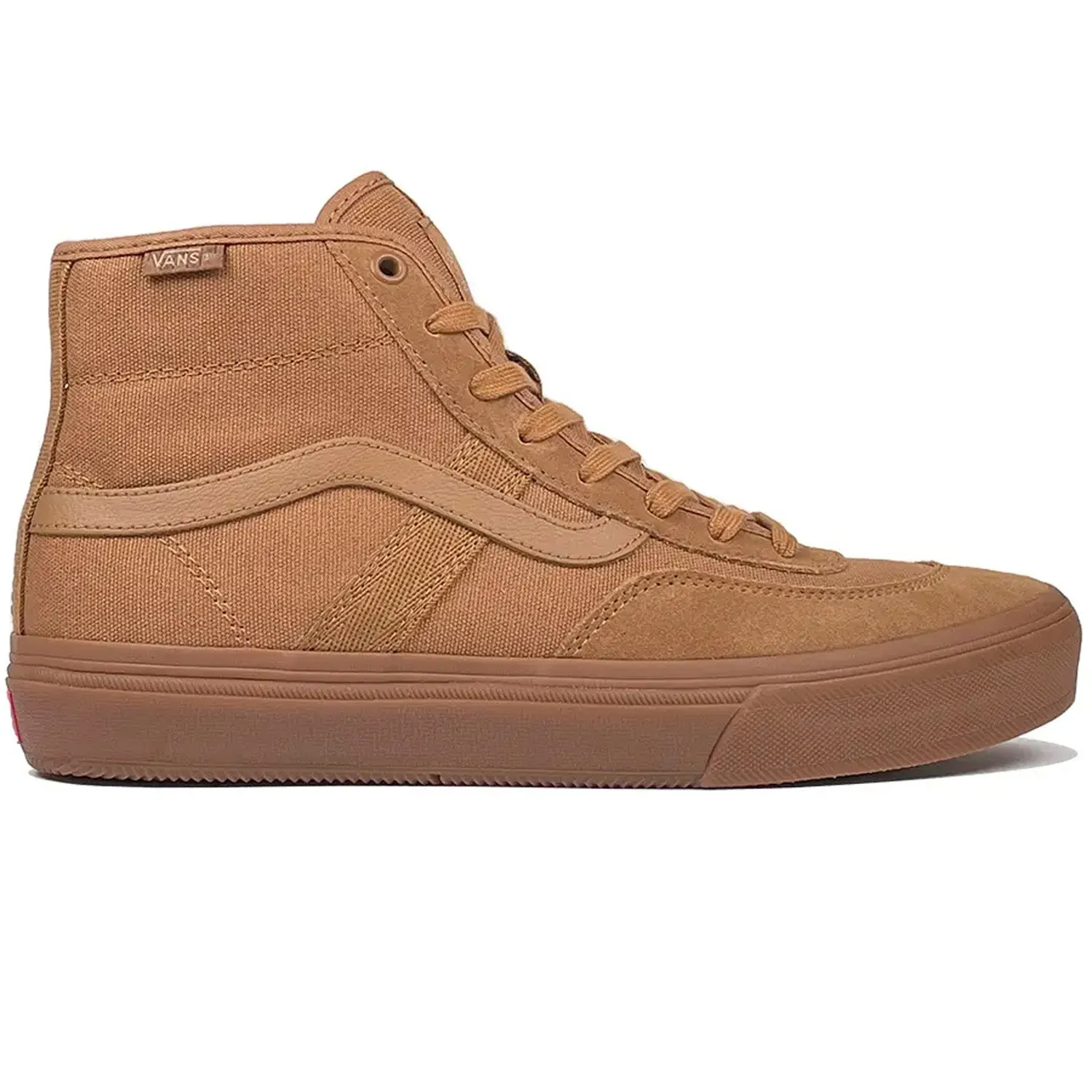 Vans Crockett High Sneakers in Rich Brown with Gum Rubber Sole