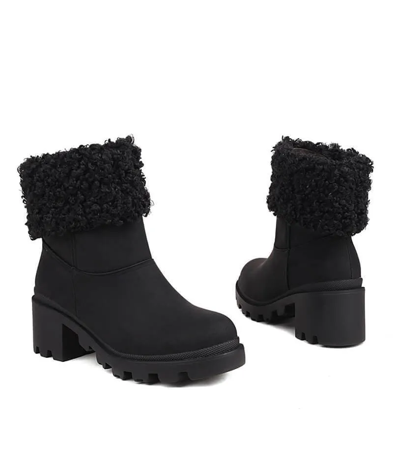 Women's Fashion Fleece Thermal Ankle Boots